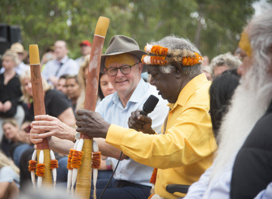 Anthony Albanese at the Garma festival in East Arnhem Land in July.