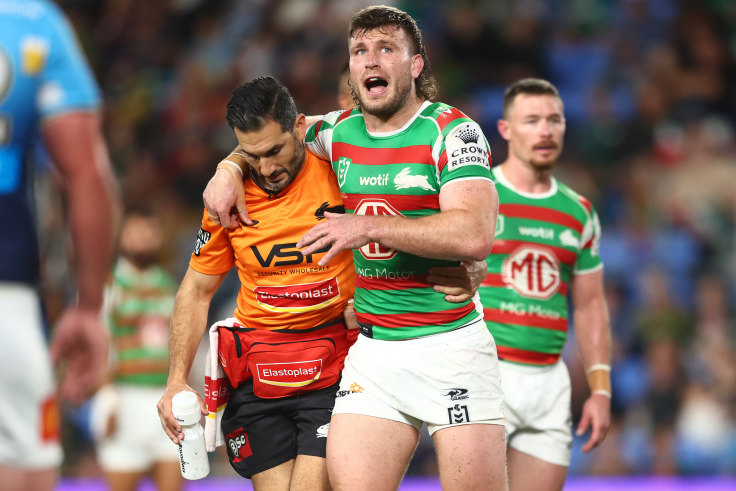 NRL 2023: State of Origin stars Jai Arrow and Cameron Murray injured in South  Sydney Rabbitohs win over Gold Coast Titans