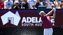 Cameron Smith in action at the 2026 LIV Adelaide event at The Grange Golf Club.