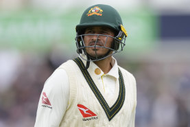 Usman Khawaja after his final innings of the Ashes series.