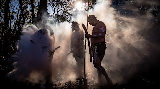 Members of the First Peoples’ Assembly and Premier Jacinta Allan met on Dja Dja Wurrung country earlier this year to advance treaty negotiations.