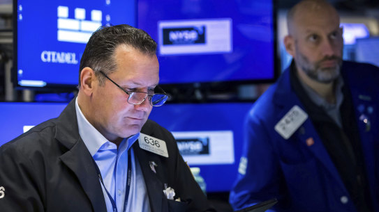 Wall Street has made a nervy start to the week ahead of another rate hike.