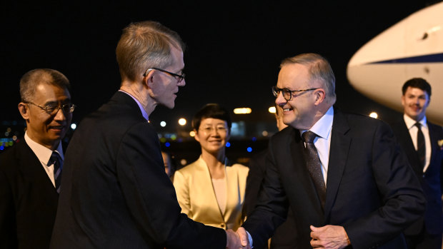 Albanese becomes first prime minister to set foot in China in seven years