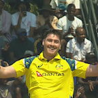 Matt Renshaw celebrates his ton.