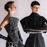 Stella Hinton and Hannah Elyse preparing for Maticevski’s runway return.