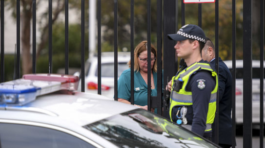 Police on the ground.