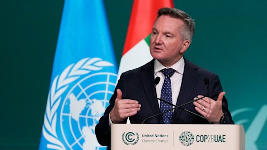 Chris Bowen is understood to have proposed that COP28 agree fossil fuels should peak by 2025.