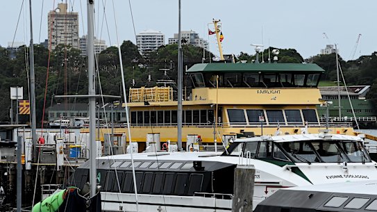 The Fairlight was docked at the Balmain shipyard on Monday.