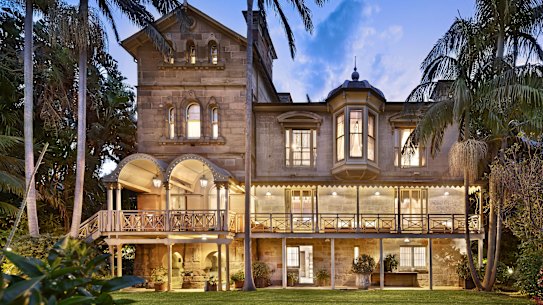 The grand estate Ewenton House in Balmain East.