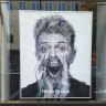 Hansa studios with an ever-changing hologram of Bowie.