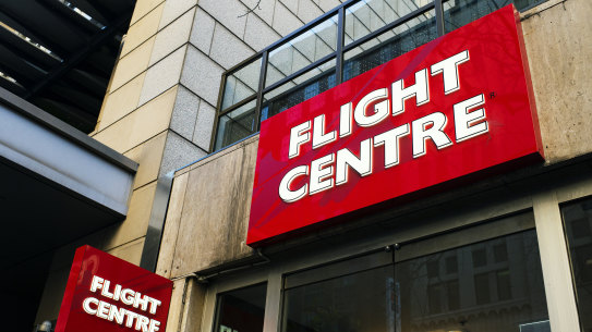 Flight Centre will close around half its stores globally. 