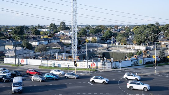 The development site opposite Westfield Southland and the proposed Cheltenham SRL station.