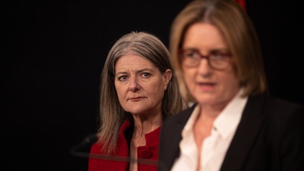 Attorney-General Sonya Kilkenny with Premier Jacinta Allan.