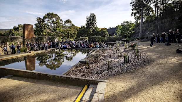 A memorial ceremony at Tasmania’s Port Arthur, where 35 people were murdered in 1996.