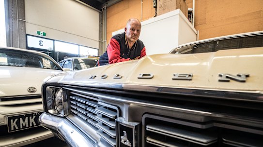 David Slater in his garage.