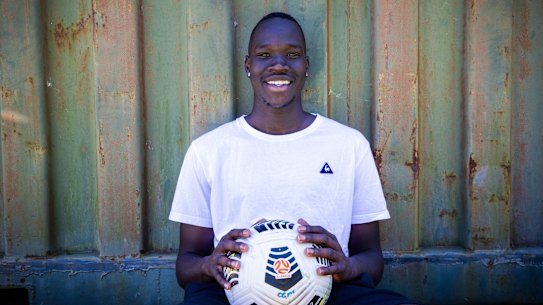 Alou Kuol might be an A-League rookie but he is already a firm favourite at the Central Coast Mariners and a cult figure across the country.