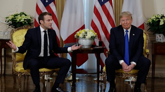Emmanuel Macron and Donald Trump met ahead of the NATO summit.