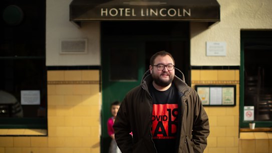 Hotel Lincoln owner Iain Ling, with his daughter behind him, says onus will fall upon restaurants when they re-open.