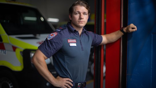 Paramedic Luke Harrington was recently assaulted on the job.