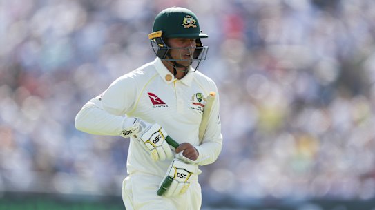 Usman Khawaja after his final innings in the 2019 Ashes series.