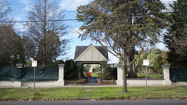 The exterior of the block at 16 St Georges Rd, Toorak, taken in 2019.