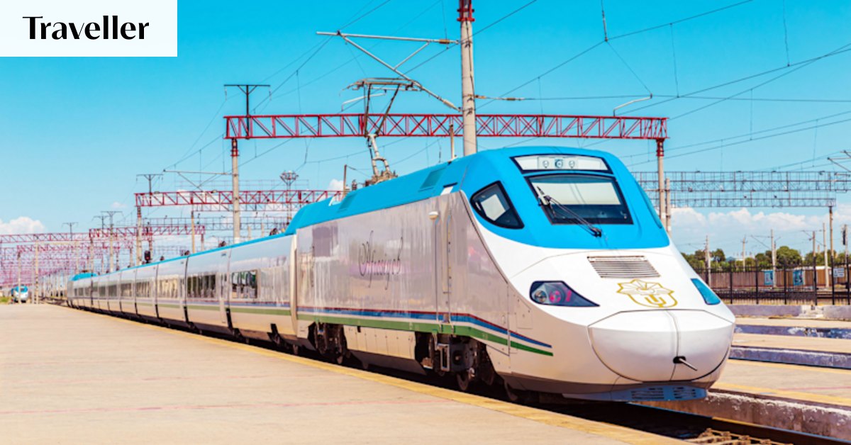 On board the European high-speed train zooming through Central Asia’s desert