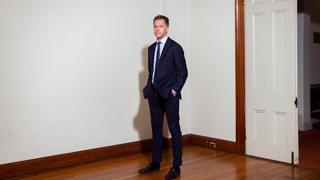 NSW Labor Leader Chris Minns at the Kogarah School of Arts in Sydney.