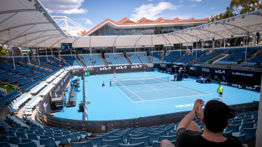 Crowds are capped at 50 per cent at this year’s Australian Open.