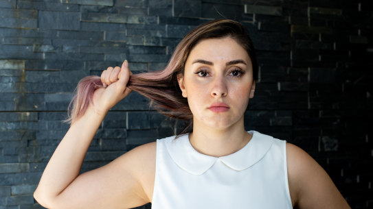 Naz Almasi, an Iranian-Australian woman who wants the Australian government to take a tougher line on the Iranian regime. 