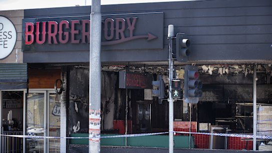 Burgertory’s Caulfield outlet was burned down in an arson attack on November 10, 2023