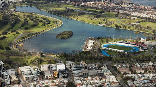 Albert Park recorded one of the largest house price dips over the year. 