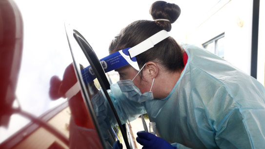 COVID-19 testing in Ballarat.