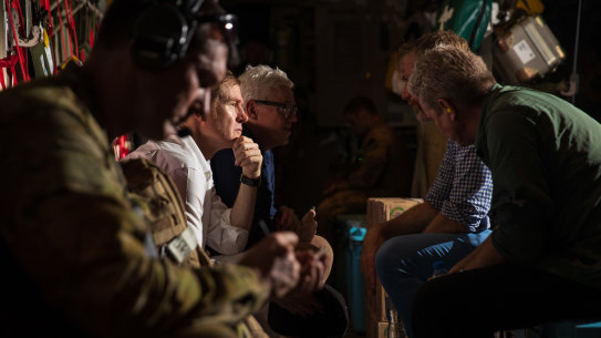 The first Australian Defence Force evacuation flight departed Kabul with 26 people on board.
