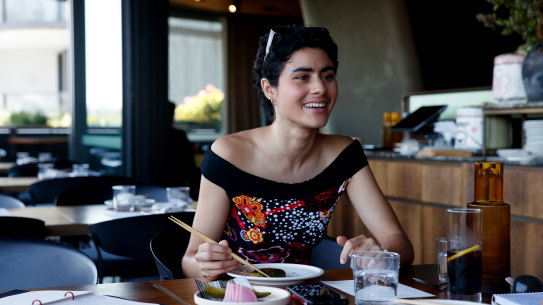 Singer Montaigne at Redoko Restaurant at Barangaroo in Sydney.