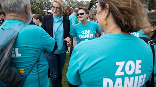 Independent candidate Zoe Daniel launches her campaign for the seat of Goldstein in Sandringham.