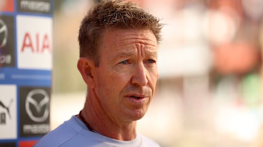 David Noble at Kangaroos training at Arden Street this week.