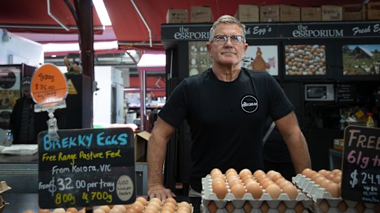 Stan Graczyk runs big egg retailer Eggporium at the Queen Victoria Market.
