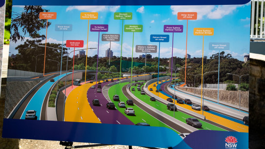These Warringah Freeway upgrade plans were announced in 2021.