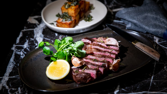 Whisky-aged wagyu scotch fillet at The Sanderson in Sydney.