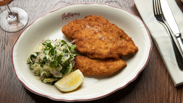 Chicken cotoletta, the Italian equivalent of a schnitzel, can be turned into a kind of parma with cheese and tomato.