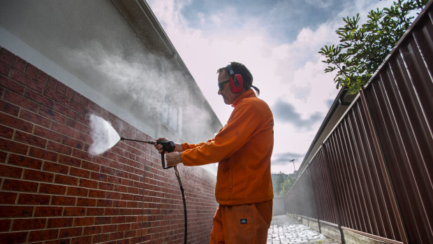 Melbourne's red rain stain continues to cause cleaning pain