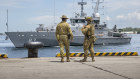 Australian Defence Force personnel in Honiara last year. China Sam Enterprise Group proposed a 75-year lease of Tulagi Island and, later, a 75-year lease of land in Isabel for ‘naval and infrastructure’ projects for the People’s Liberation Army