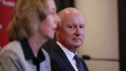 Woodside CEO Meg O’Neill and chairman Richard Goyder at the 2024 AGM.