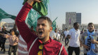 Jubilant fans outside Lusail stadium, Qatar, after Saudi Arabia’s shock 2-1 win over Argentina.