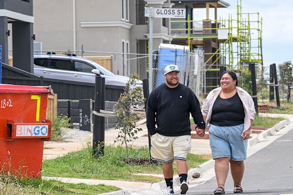 Haylee Antonio and Elijah Teu have bought a house-and-land package in Mambourin.