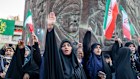 Iranians participate in an Eid al-Ghadir ceremony and a protest march on Saturday against the Israeli attacks.