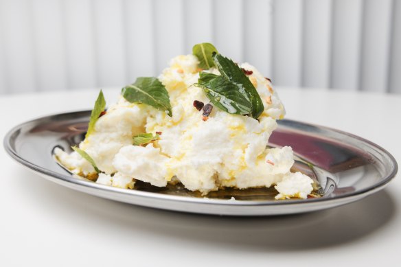 Ricotta with chilli and mint, one of Snack Kitchen’s companatico (ideal with bread) dishes.
