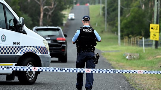 A large perimeter has been established on Vesperman Road.