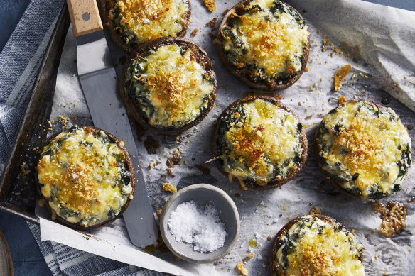 Ricotta-stuffed mushrooms.