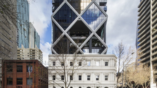 Beulah bought the hotel from Celtic Club Irish social club and built a tower above it with strata offices below.